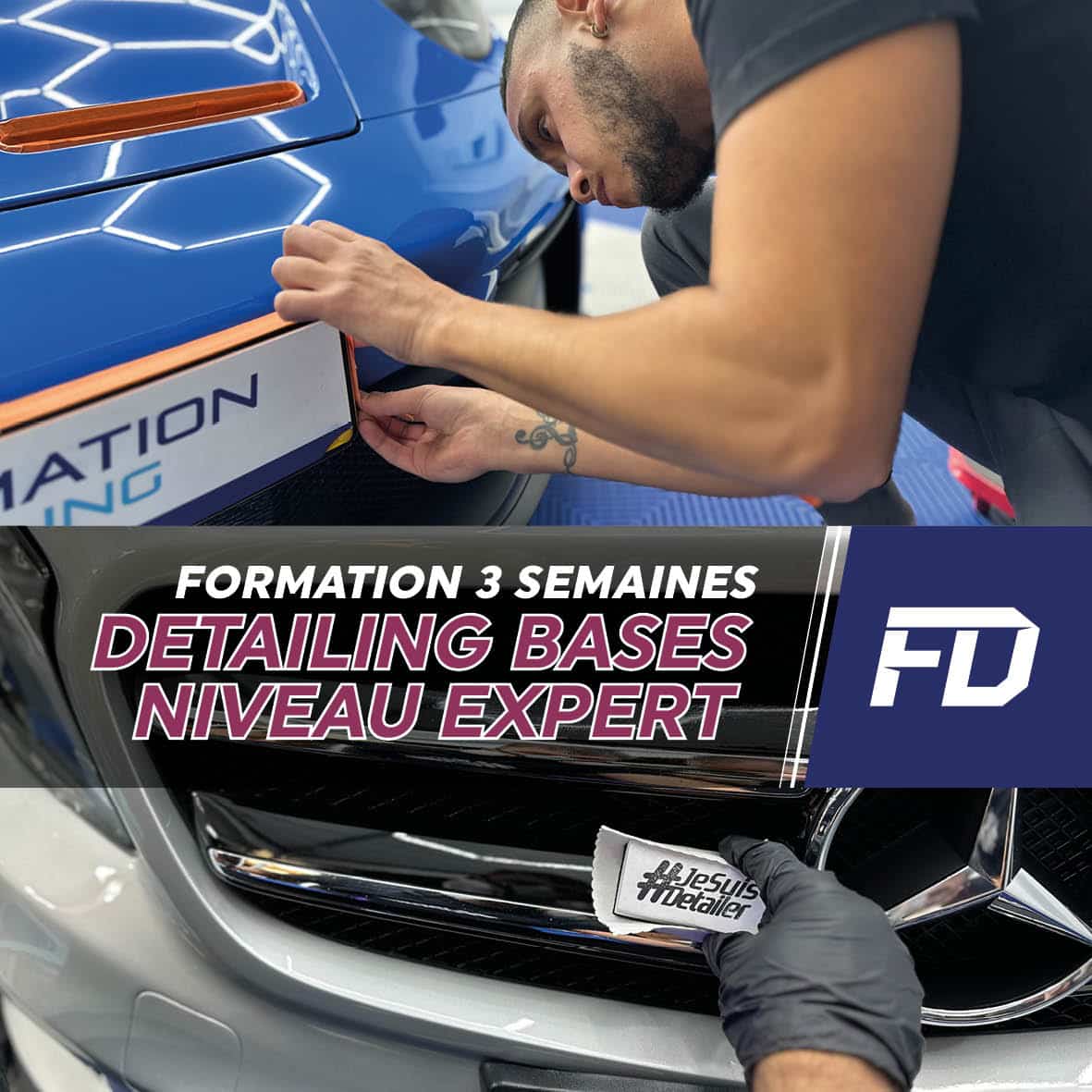 formation complète en detailing automobile en Martinique, nettoyage et polissage expert